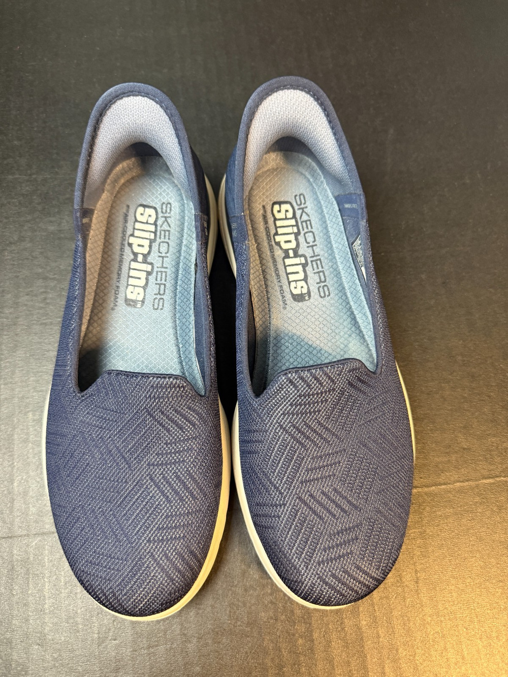 Skechers Slip-ins Go Walk Flex Womens Size 6 Navy Hands Free Sneakers